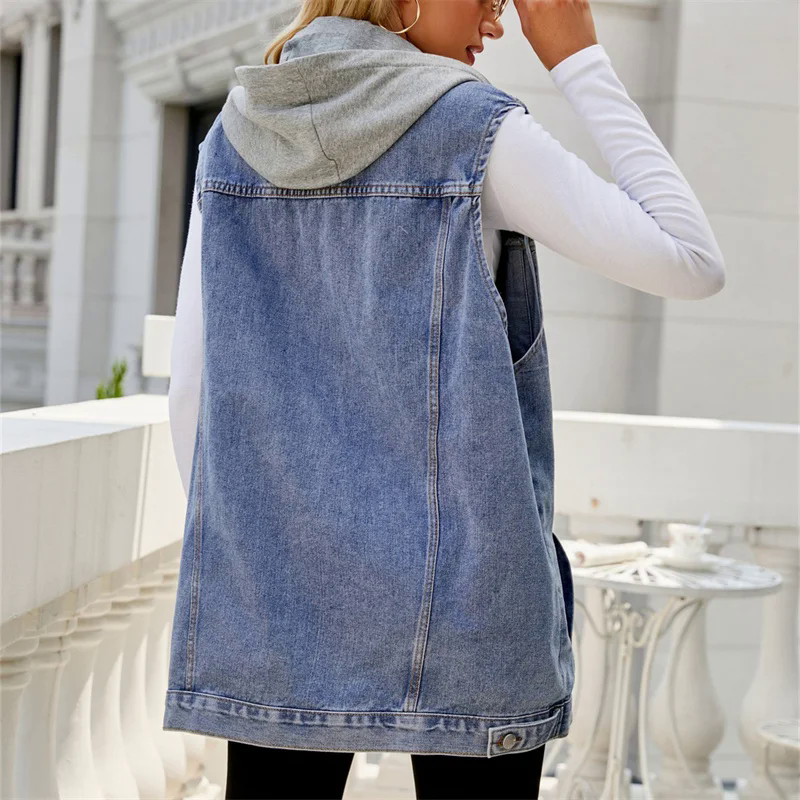 Fashion Canberra I Ada Hooded Denim Vest