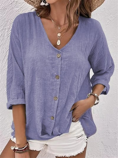 Fashion Canberra I Kiana Loose V-Neck Shirt