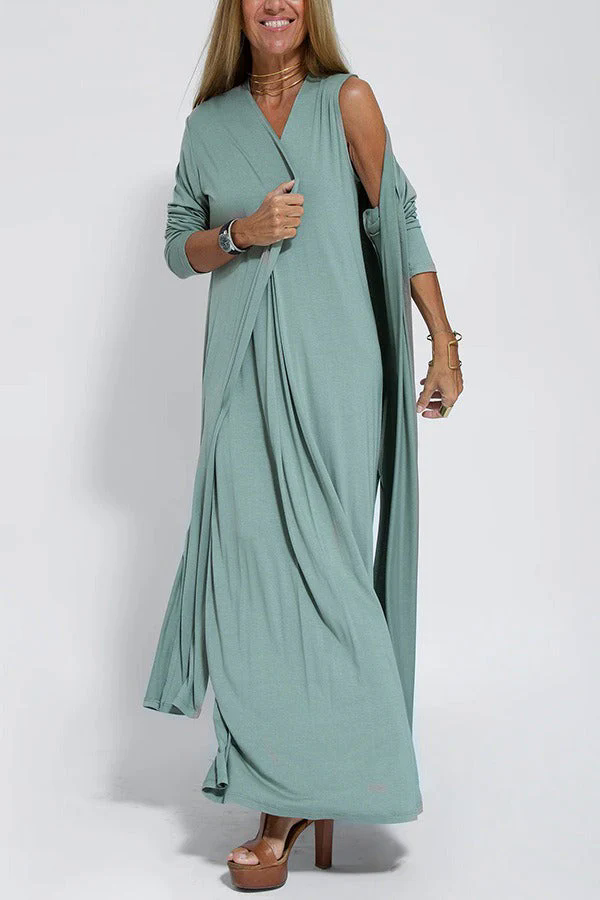 Fashion Canberra I Clara Elegant long dress + matching cardigan FREE